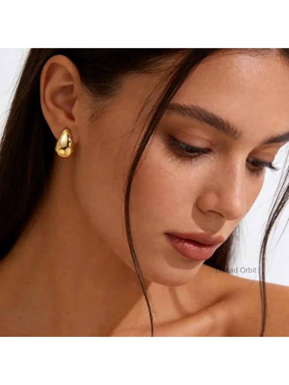 12 Pairs Chunky Silver Hoop Earrings Set for Women, Lightweight Thick Open